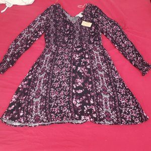 XXL American Rag Baby Doll Dress/ Purple Floral Print